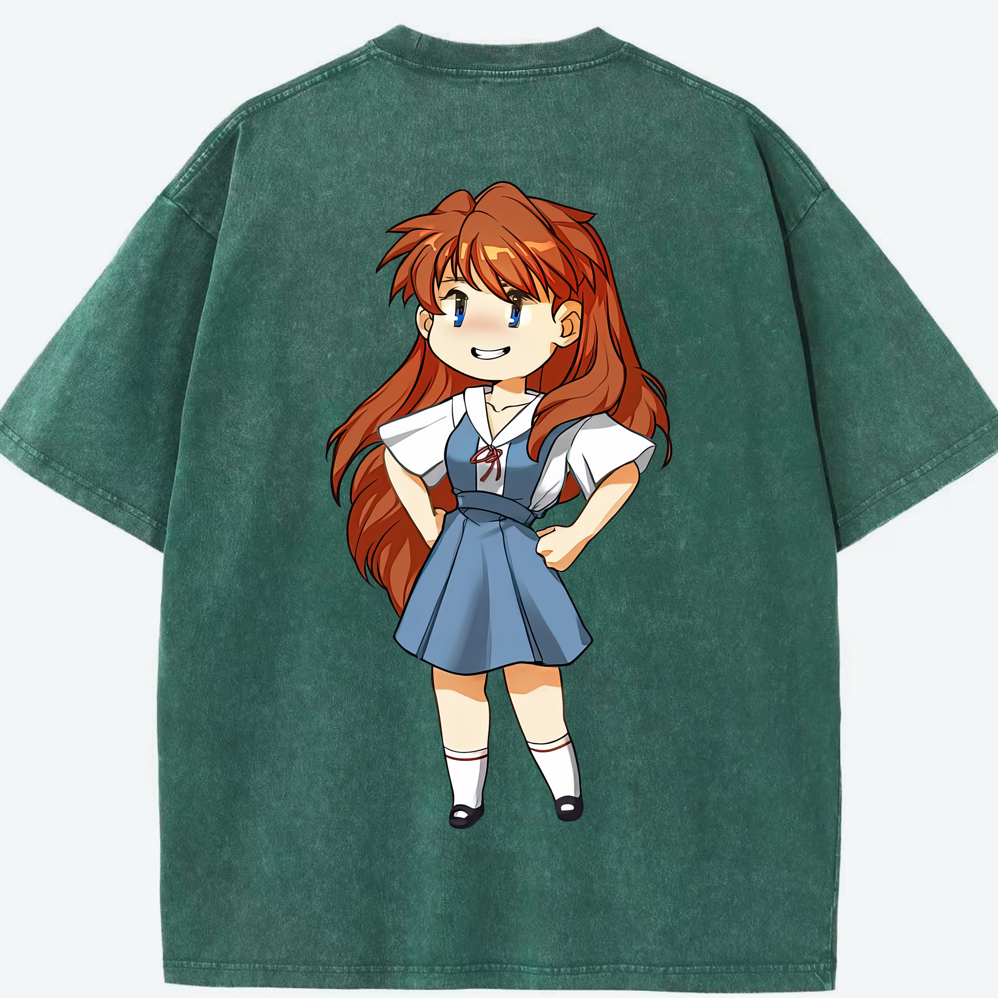 （画像用） EVA 新世紀エヴァンゲリオン 綿100% ヴィンテージ風 半袖Tシャツ（背面プリント）